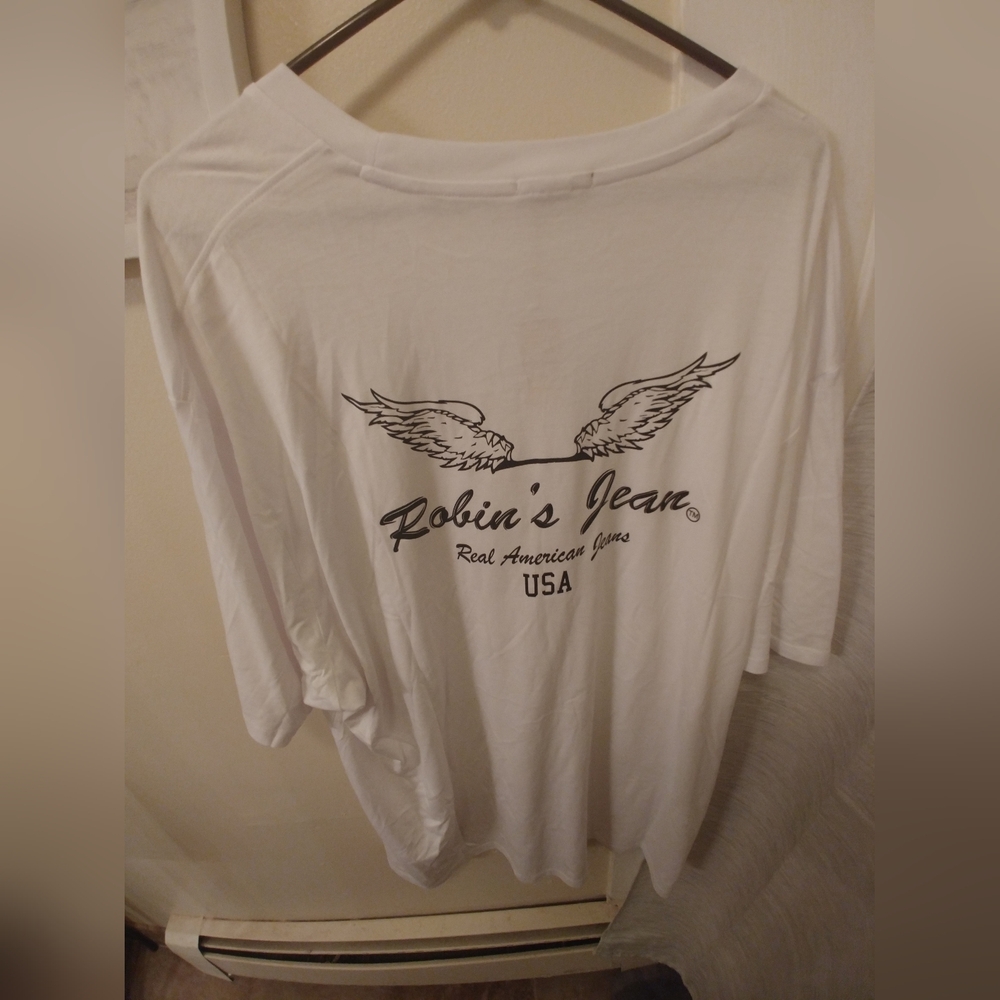 Robin Jeans White Tshirt 4xl